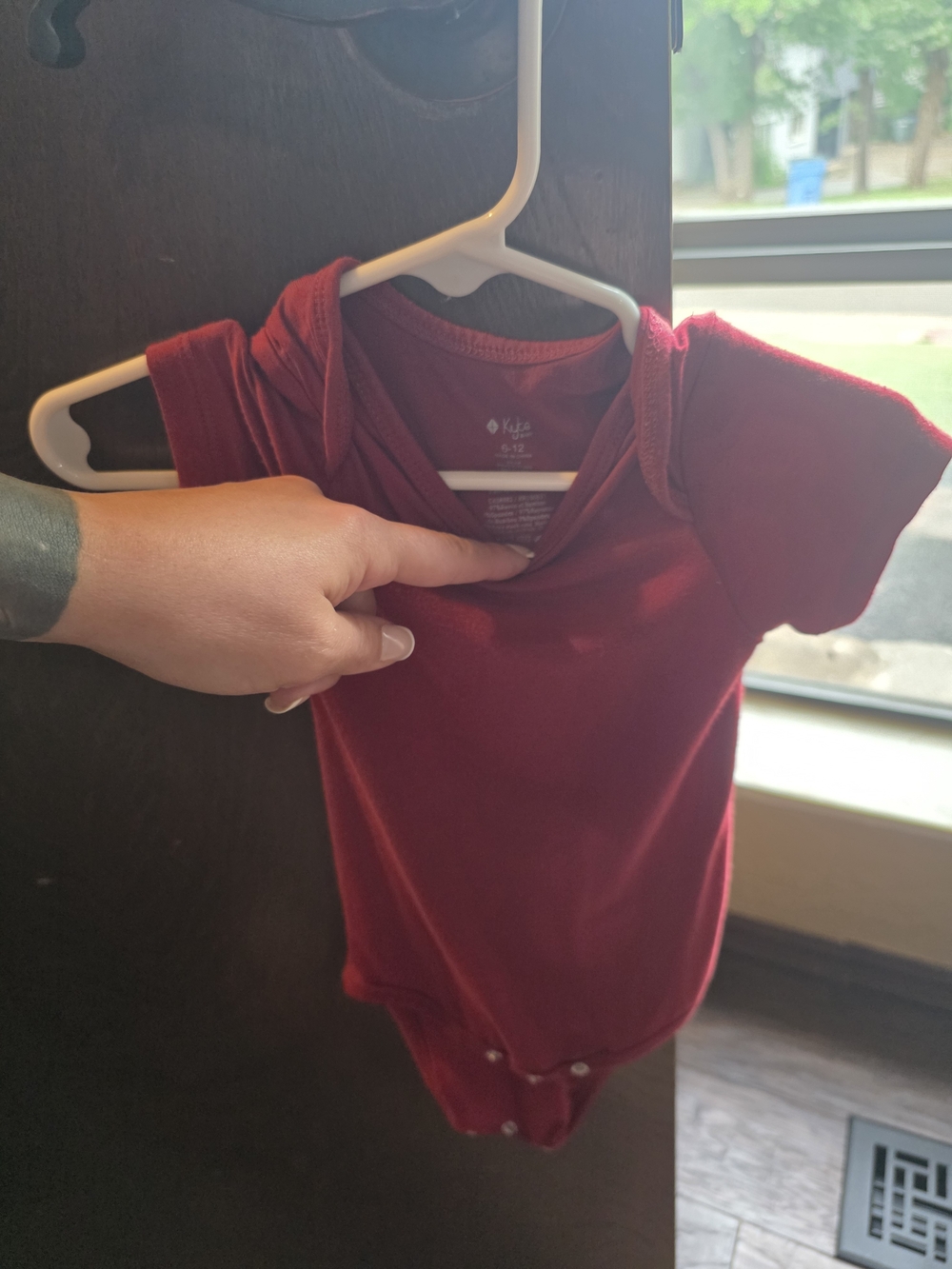 Solid Burgundy Baby Bodysuit Size 6-12